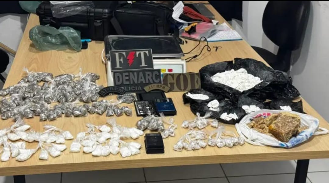 Operação apreende cerca de 3 kg de drogas escondidas em árvore em Timon (MA).